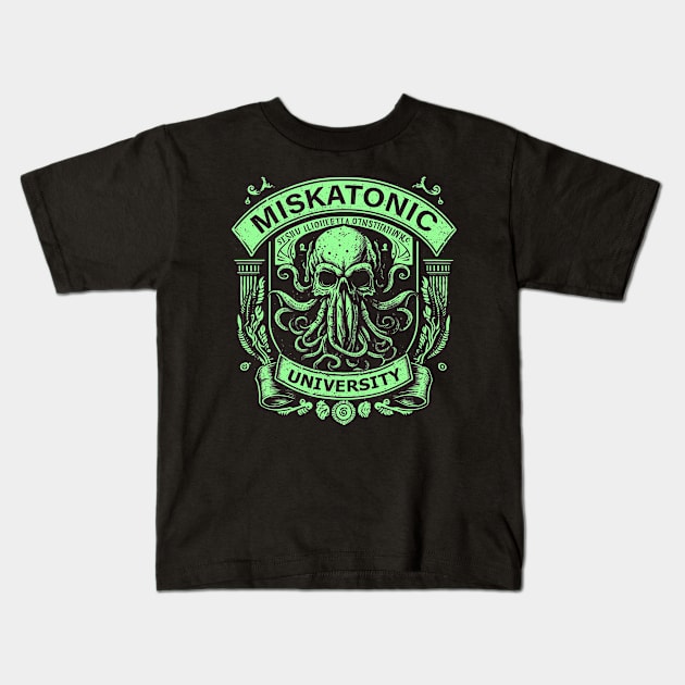 Cthulhu Miskatonic University Kids T-Shirt by Tshirt Samurai